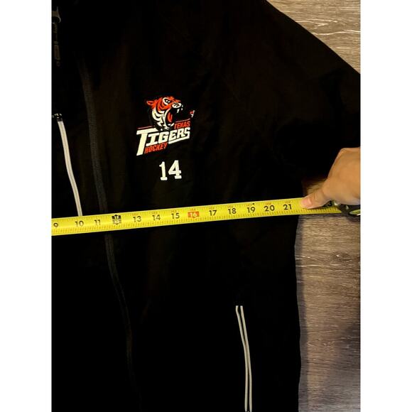 Bauer Texas Tiger Hockey Jacket Black Size Medium Full zip Winter team men - Picture 4 of 9